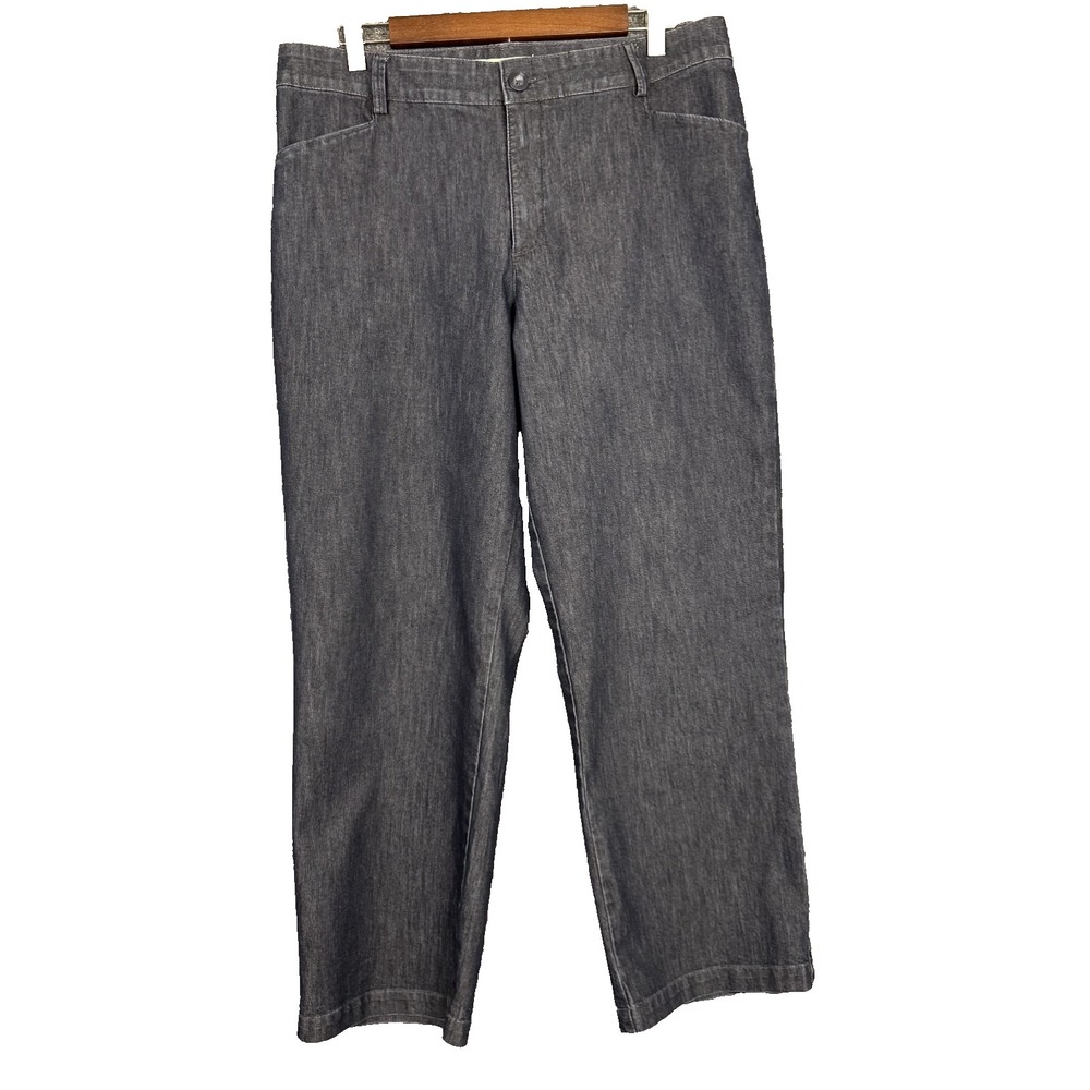 Lee Relaxed Straight Leg At The Waist Women Petite Sz 14 Dark Blue Jeans Pockets